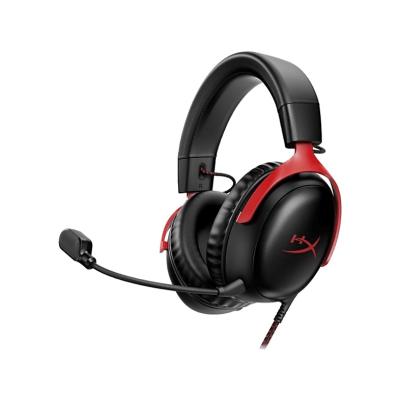 HYPERX CLOUD III RED HEADSET 727A9AA KABLOLU KULAK ÜSTÜ KULAKLIK SİYAH KIRMIZI