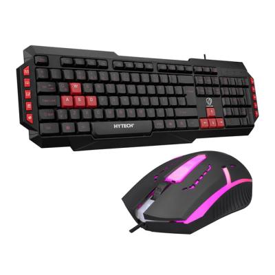 HYTECH HYK-46 GAMY COMBO SİYAH USB KIRMIZI TUŞLU Q GAMİNG OYUNCU KLAVYE + MOUSE SET
