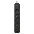 INCA IPW-44SY3 5 PORT AKIM KORUMALI LED TUŞLU PRİZ 3M - SİYAH