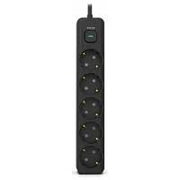 INCA IPW-44SY3 5 PORT AKIM KORUMALI LED TUŞLU PRİZ 3M - SİYAH