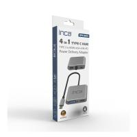 INCA ITPC-06TX TYPE-C HUB X4 HDMI 4K@30 HZ+ VGA+ USB 3.0+PD 100W ALUMİNYUM KASA