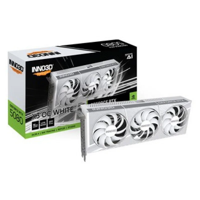 INNO3D NVIDIA RTX 5080 X3 OC 16 GB Beyaz 256 bit GDDR7 Ekran Kartı