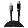 Juo 100W 5A QC4.0 Dijital Led Ekranlı E-Mark Çipli USB PD Type-C Hızlı Şarj ve Data Kablosu 2 Metre