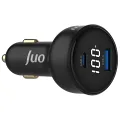 Juo 100W Led Ekranlı Type-C + USB-A Araç Şarj Aleti iPhone & Android & Notebook Araç içi Şarj Cihazı