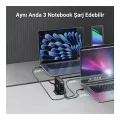 Juo 140W GaN PD 3.1 Masaüstü Hızlı Şarj Cihazı 3 Type-C + 2 USB-A iPhone & MacBook & Laptop Uyumlu Şarj Aleti