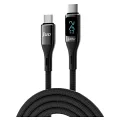Juo 240W Dijital Led Ekranlı E-Mark Çipli PD 3.1 USB Type-C to Type-C Hızlı Şarj ve Data Kablosu 1 Metre