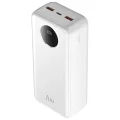 Juo 30000mAh 22.5W Dijital Led Ekranlı Taşınabilir Hızlı Şarj Cihazı Powerbank Beyaz
