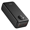 Juo 30000mAh 22.5W Dijital Led Ekranlı Taşınabilir Hızlı Şarj Cihazı Powerbank Siyah