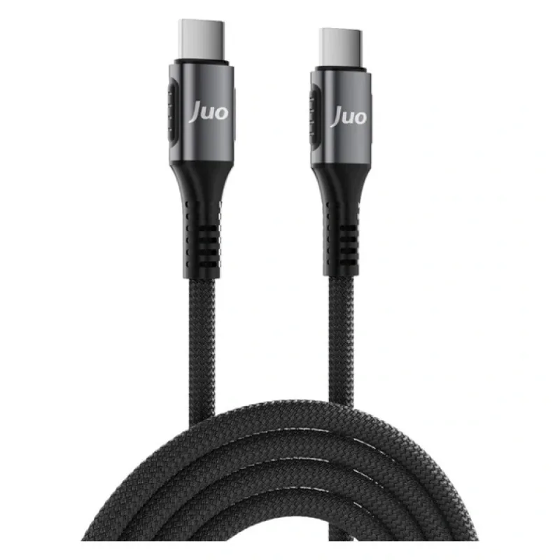 Juo 60W USB Type-C to Type-C Örgülü PD Hızlı Şarj ve Data Kablosu 1 Metre