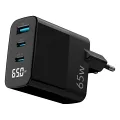 Juo 65W GaN Led Ekranlı Hızlı Şarj Cihazı 2 Type-C + USB-A iPhone & iPad & Notebook Uyumlu Şarj Aleti