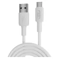 Juo 66W USB-A to USB Type-C Silikon Hızlı Şarj ve Data Kablosu 1 Metre Beyaz