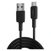 Juo 66W USB-A to USB Type-C Silikon Hızlı Şarj ve Data Kablosu 1 Metre Siyah