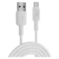 Juo 66W USB-A to USB Type-C Silikon Hızlı Şarj ve Data Kablosu 1 Metre Beyaz