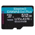 Kingston Canvas Select Plus SDCS3/512GB Class 10 UHS-I U3 A1 V30 512 GB Micro SD Kart