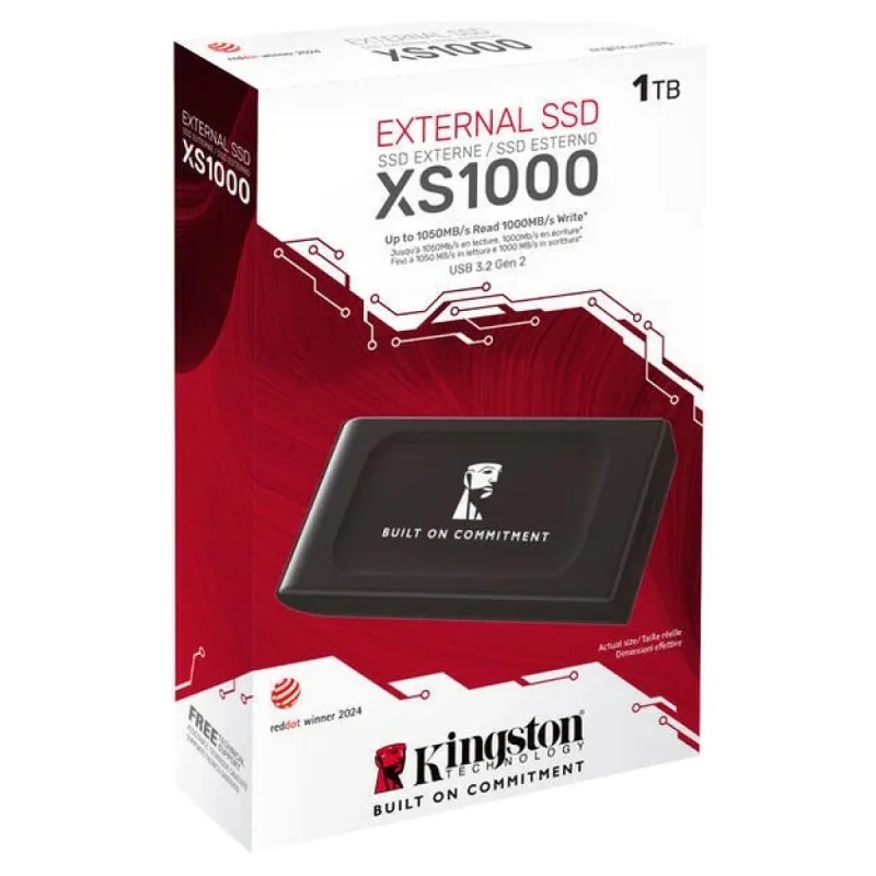 Kingston XS1000 BOC SXS1000/1000GA 1TB (1050/1000MB/s) USB-C Taşınabilir SSD