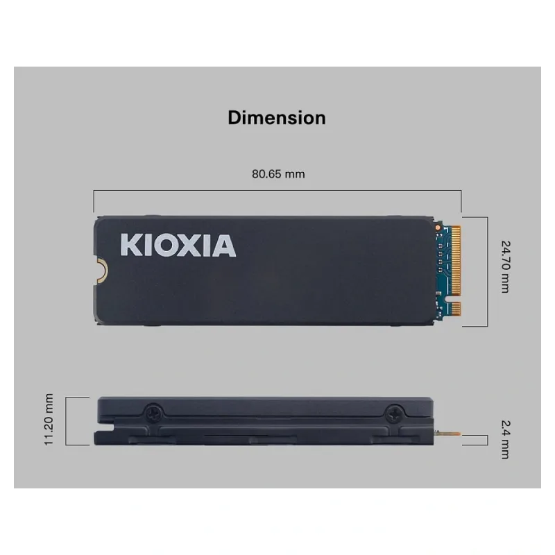 Kioxia PCIe M2 2TB Exceria Heatsink 6200/4900 PS5 SSD Soğutuculu