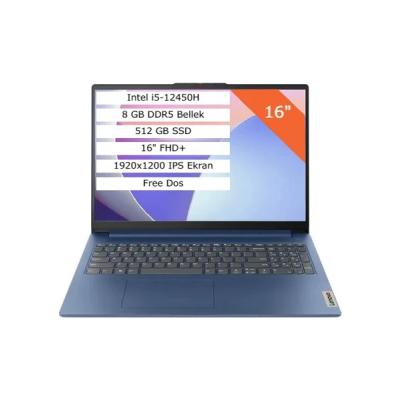 LENOVO IDEAPAD SLİM 3 83ES0033TR İ5-12450H 8G 512G SSD 16 FHD+ 1920X1200 FREEDOS ARCTİC GREY