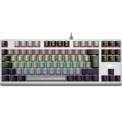 LENOVO LECOO GK304 OYUNCU KLAVYESİ - YÜKSEK PERFORMANS, ERGONOMİK TASARIM VE RENKLİ RGB AYDINLATMA GRİ AĞIRLIKLI GRİ & SİYAH