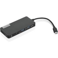 Lenovo USB-C 7'si 1 Arada Hub - Bilgisayar Ağı Dizüstü Bilgisayar Aksesuarı - Dizüstü Bilgisayar Bağlantı İstasyonu - HDMI üzerinden 4K, 3 USB-A cihazı, 2 SD/TF Kart Okuyucular USB-C Güç Geçişi
