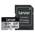 Lexar Professional Silver Plus LMSSIPL128G Class 10 UHS-I U3 A2 V30 128 GB Micro SD Kart
