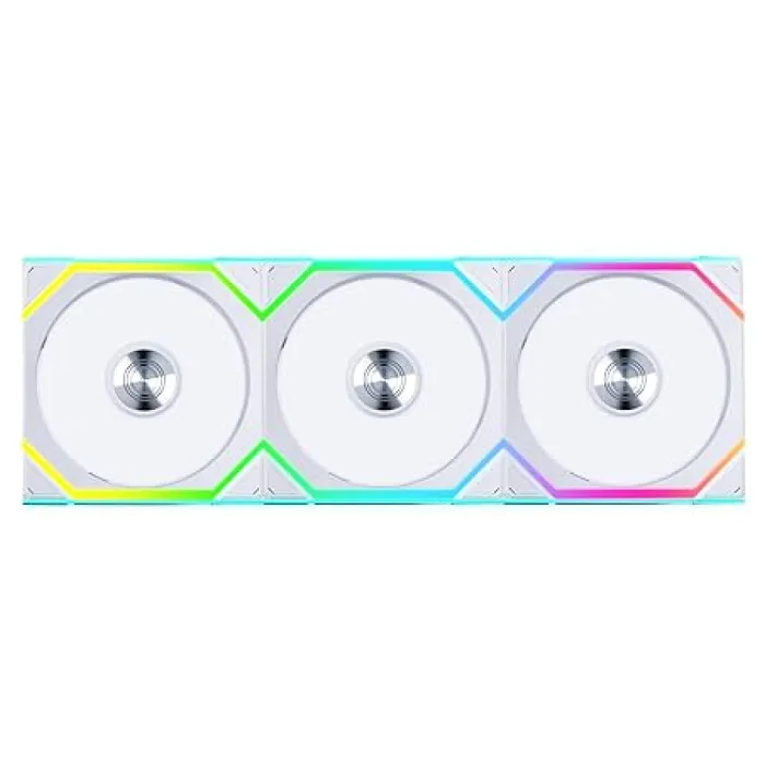 Lian Li UNI Fan SL - Wireless 120 - Triple Pack - ARGB Fan - 2.4 GHz Wireless Signal for RGB & Fan Control - Customizable Lighting Effects - Controller Required - White (12SL1W3W)