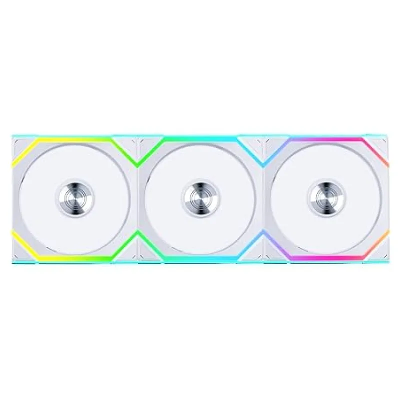 Lian Li UNI Fan SL - Wireless 120 - Triple Pack - ARGB Fan - 2.4 GHz Wireless Signal for RGB & Fan Control - Customizable Lighting Effects - Controller Required - White (12SL1W3W)