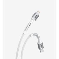 LINKTECH K599 SAFE 30W PD ÖRGÜLÜ METAL BAŞLI TYPE-C LİGHTNİNG ŞARJ KABLOSU BEYAZ