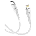 LİNKTECH K603 SAFE TYPE-C - İPHONE LİGHTNİNG 30W HIZLI DATA VE ŞARJ KABLOSU 3A 1MT