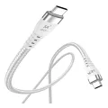LİNKTECH K653 PREMİUM PD 120W ÖRGÜLÜ METAL BAŞLI USB-C TYPE-C ŞARJ KABLOSU