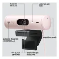 LOGITECH BRIO 500 FULL HD 1080P MİKROFONLU WEB KAMERASI - PEMBE