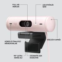 LOGITECH BRIO 500 FULL HD 1080P MİKROFONLU WEB KAMERASI - PEMBE