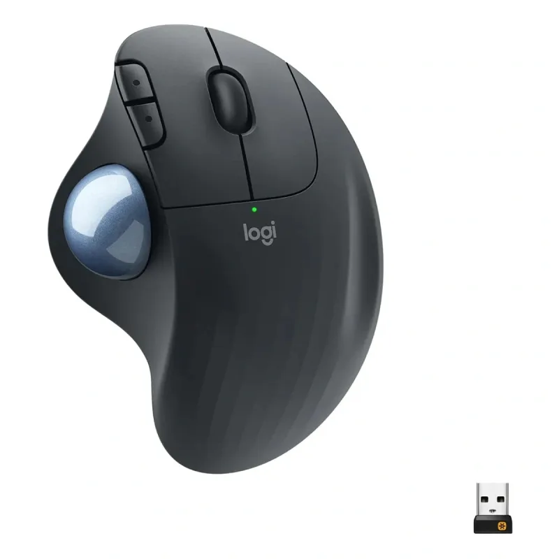 LOGİTECH ERGO M575 KABLOSUZ İZTOPU ÖZELLİKLİ KONFORLU ERGONOMİK MOUSE - SİYAH