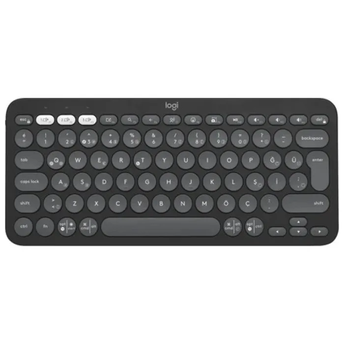 Logitech Pebble Keys 2 K380S 920-011859 Siyah TKL Q Kablosuz Klavye