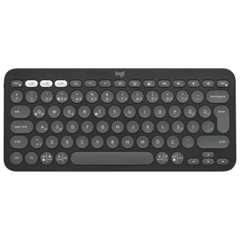 Logitech Pebble Keys 2 K380S 920-011859 Siyah TKL Q Kablosuz Klavye