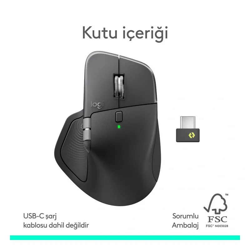 Logitech Mx Master 4 910-007562 Siyah Şarjlı Kablosuz Mouse