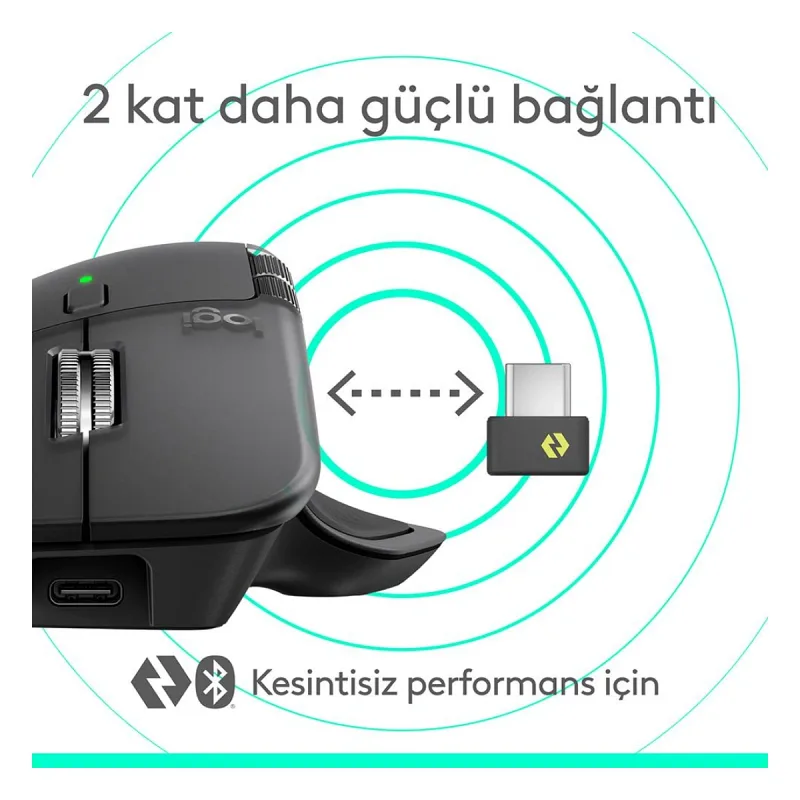 Logitech Mx Master 4 910-007562 Siyah Şarjlı Kablosuz Mouse