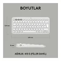 Logitech Pebble Keys 2 K380S 920-011860 Beyaz TKL Q Kablosuz Klavye