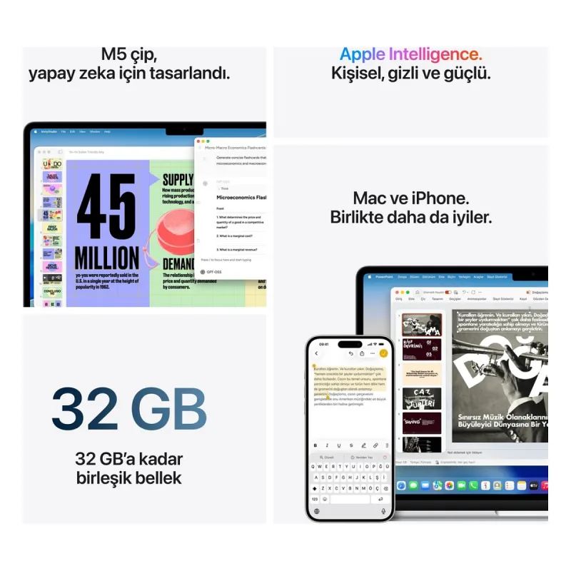 MacBook Air M5 16 GB 512 GB SSD 13.6" MDHE4TU/A Gece Yarısı