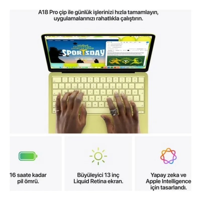 MacBook Neo 8 GB 512 GB SSD 13" MHFC4TU/A Gümüş