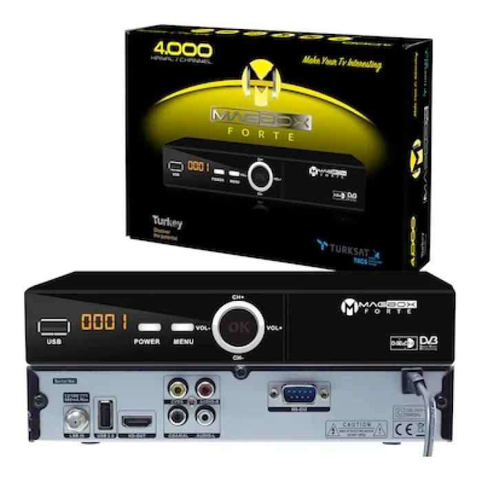 MAGBOX FORTE HDMİ RCA FULL HD UYDU ALICISI TKGS'Lİ