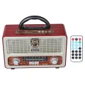 Meier M-111BT USB SD Destekli Kumandalı Şarjlı Bluetooth Nostaljik Radyo