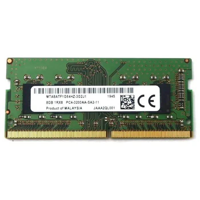 MİCRON 8 GB 3200MHZ DDR4 MTA8ATF1G64HZ-3G2J1 PC4-25600 SODIMM