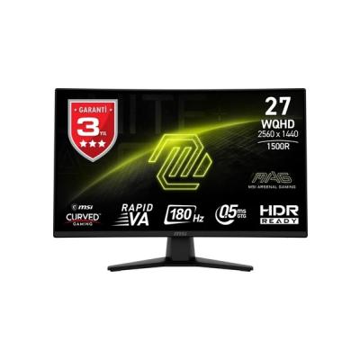 MSI 27'' MAG 274CQF 2560x1440(WQHD) CURVE 1500R RAPID VA 180HZ 0.5MS(GTG) ADAPTIVE-SYNC GAMING MONITOR