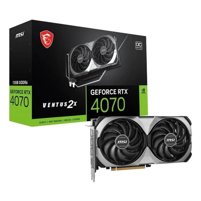 MSI GEFORCE RTX 4070 VENTUS 2X E1 12G OC 12GB GDDR6 192 BİT DLSS 3 EKRAN KARTI