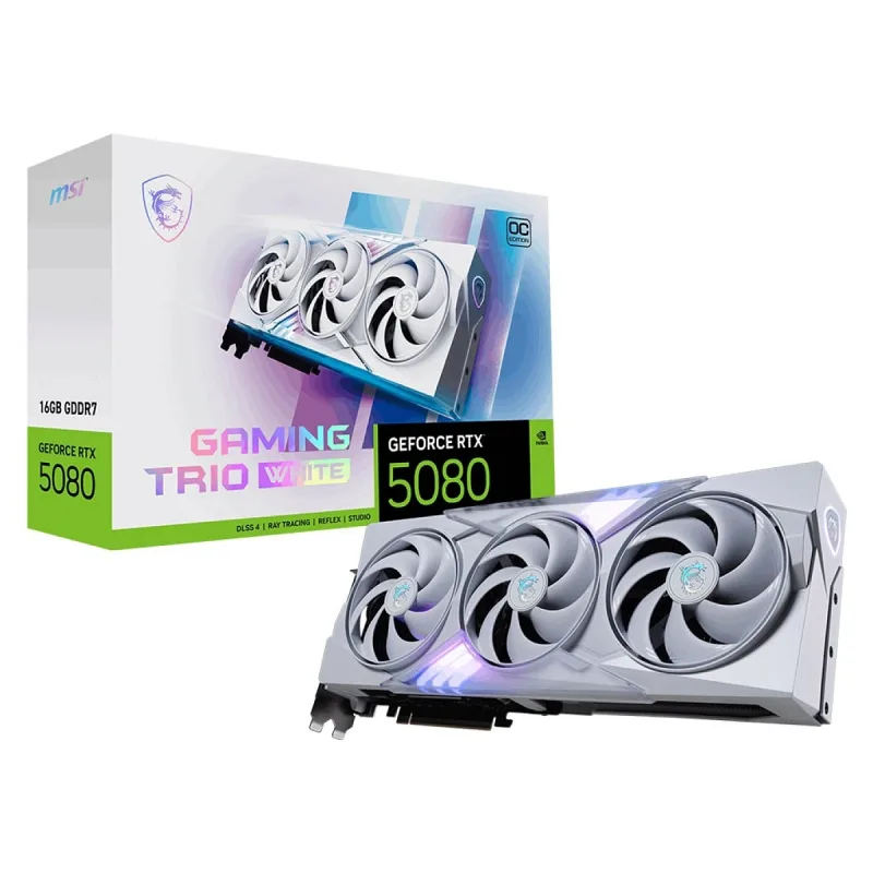 MSI RTX 5080 16G Gaming Trio OC White G5080-16GTCW 256 Bit GDDR7 16 GB Ekran Kartı