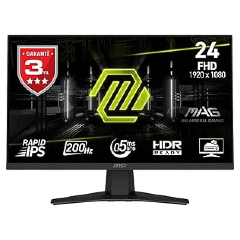 MSI MAG 244F 23.8" 0.5 ms Full HD IPS 200 Hz Oyuncu Monitörü