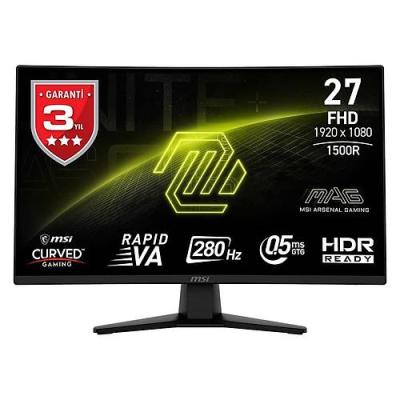 MSI MAG 274CXF 27 1920x1080 280Hz 0.5ms HDMI DP FreeSync 1500R Curved Gaming Monitör