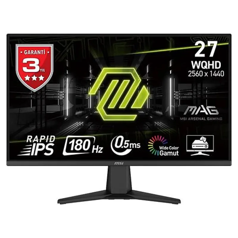 MSI MAG 275QF 27" 0.5 MS 180 HZ 2560X1440 HDMI DP ADAPTİVE SYNC OYUNCU MONİTÖRÜ