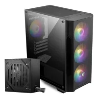 MSI MAG Forge M100A D60 ARGB Fanlı 600 W Micro ATX Oyuncu Kasası