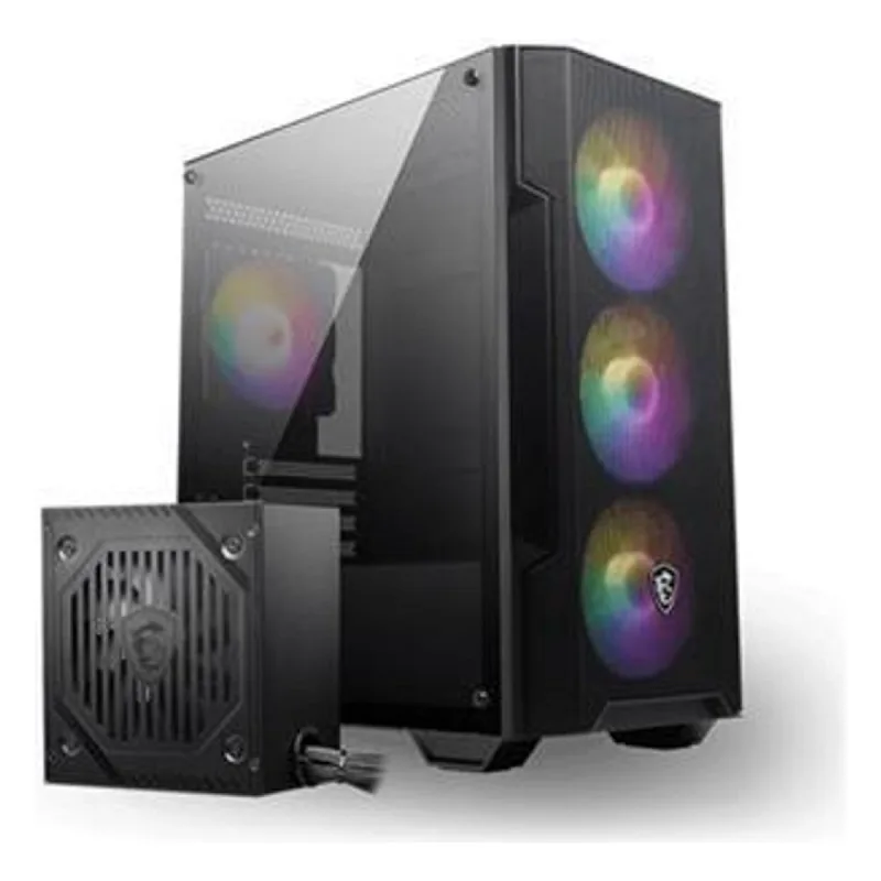 MSI MAG Forge M100A D60 ARGB Fanlı 600 W Micro ATX Oyuncu Kasası